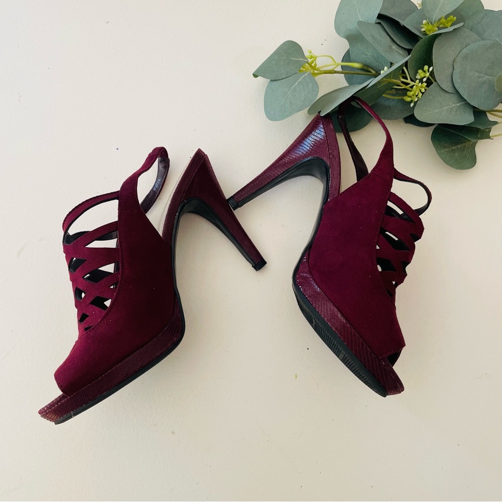 Impo Hexy Caged Peep Toe Heeled Sandals